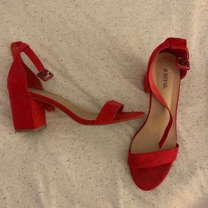 Red Block Heel